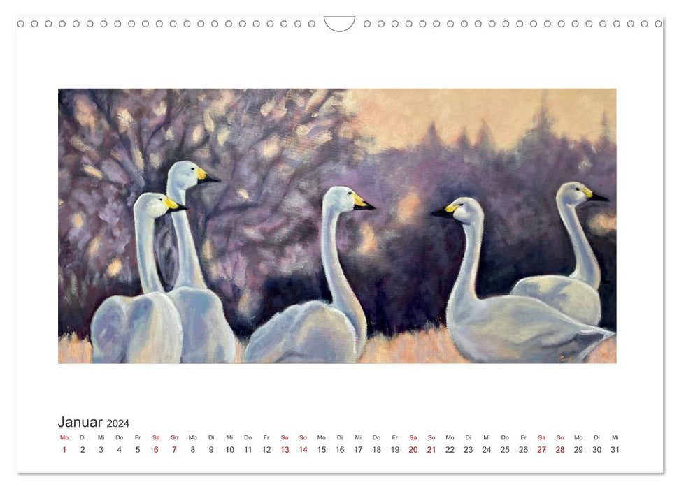 Auf leichten Schwingen - Zugvögel (CALVENDO Wandkalender 2024)