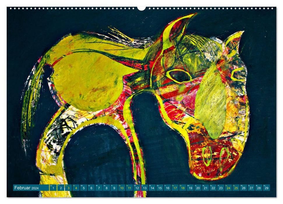 Tierwelt von Oxana Mahnac (CALVENDO Premium Wandkalender 2024)