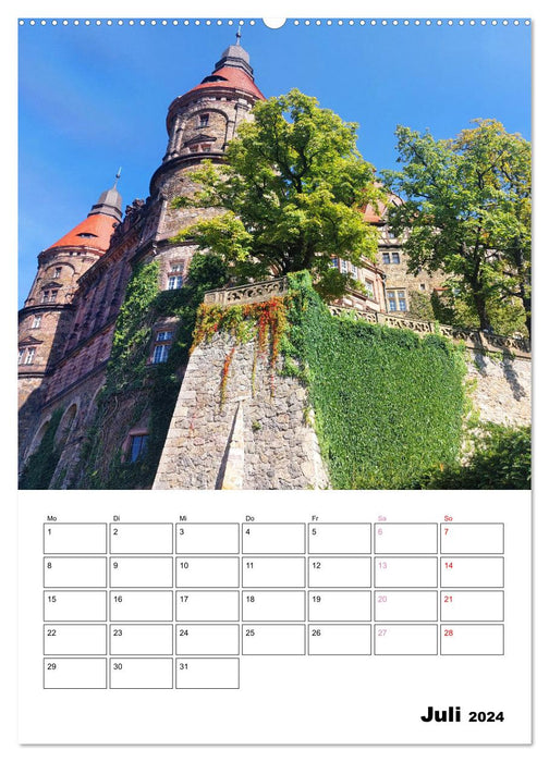 Schloss Fürstenstein in Polen - ein Reiseplaner (CALVENDO Premium Wandkalender 2024)