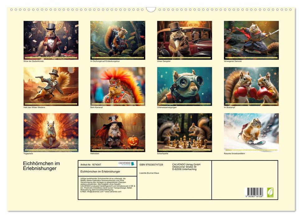 Eichhörnchen im Erlebnishunger (CALVENDO Wandkalender 2024)