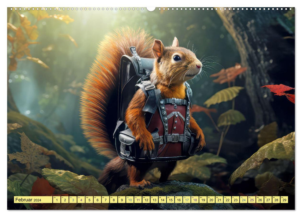 Eichhörnchen im Erlebnishunger (CALVENDO Wandkalender 2024)