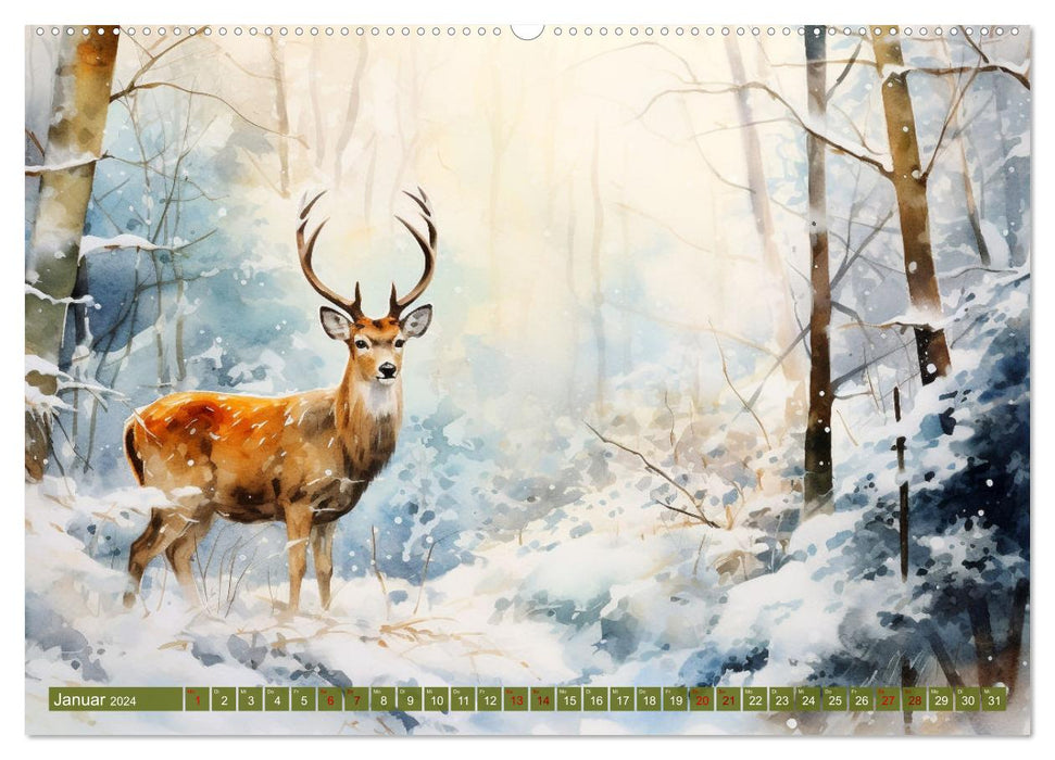 Zwölf Monate im Wald (CALVENDO Premium Wandkalender 2024)