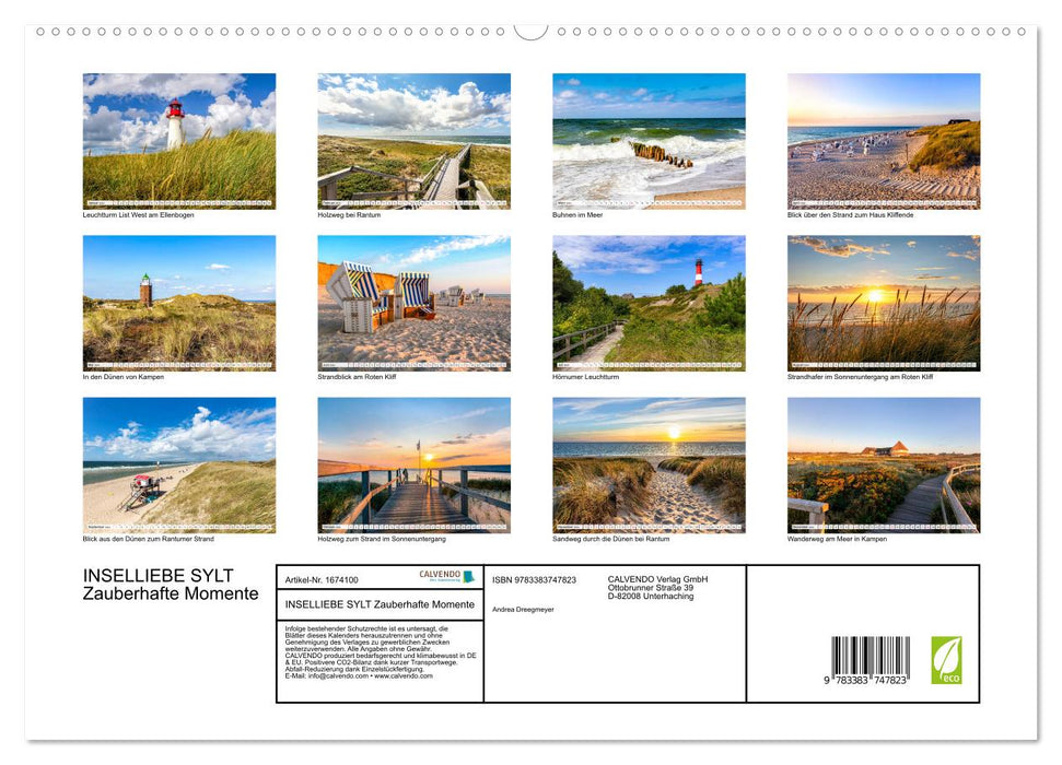 INSELLIEBE SYLT Zauberhafte Momente (CALVENDO Premium Wandkalender 2024)