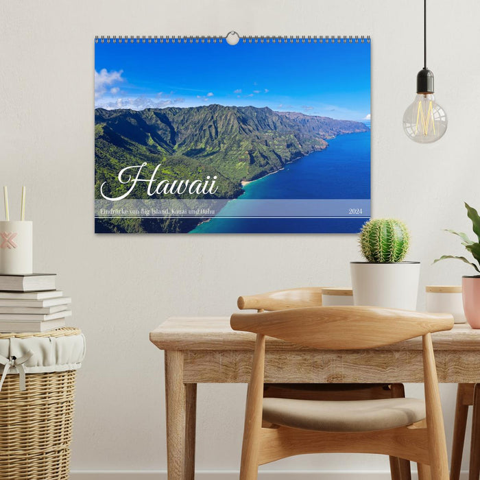 Hawaii - Eindrücke von Big Island, Kauai & Oahu (CALVENDO Wandkalender 2024)