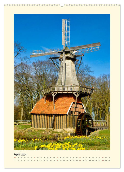 Nostalgie Windmühlen (CALVENDO Premium Wandkalender 2024)