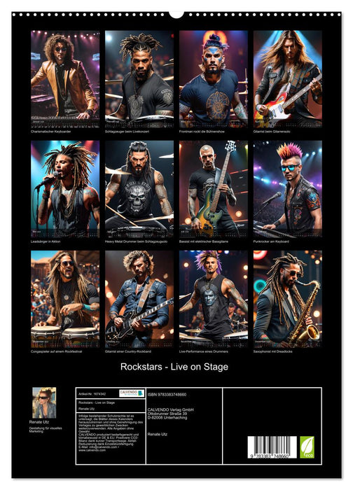 Rockstars - Live on Stage (CALVENDO Premium Wandkalender 2024)