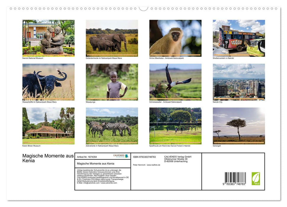 Magische Momente aus Kenia (CALVENDO Premium Wandkalender 2024)