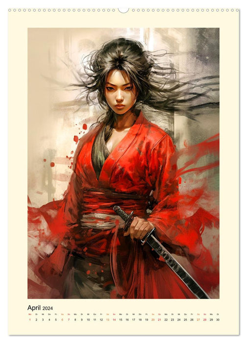 Samurai Amazonen (CALVENDO Wandkalender 2024)