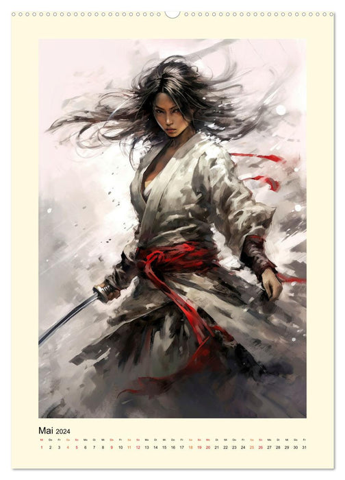 Samurai Amazonen (CALVENDO Wandkalender 2024)