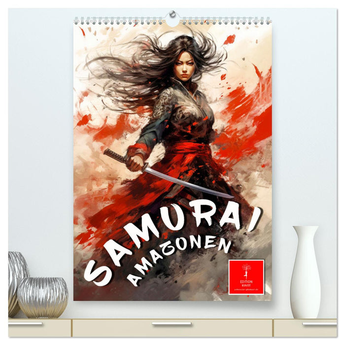 Samurai Amazonen (CALVENDO Premium Wandkalender 2024)