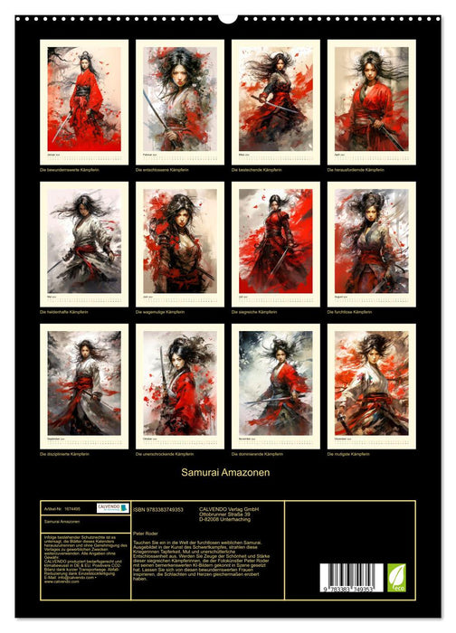 Samurai Amazonen (CALVENDO Premium Wandkalender 2024)