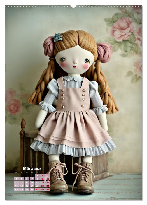 Romantische Puppen (CALVENDO Premium Wandkalender 2024)