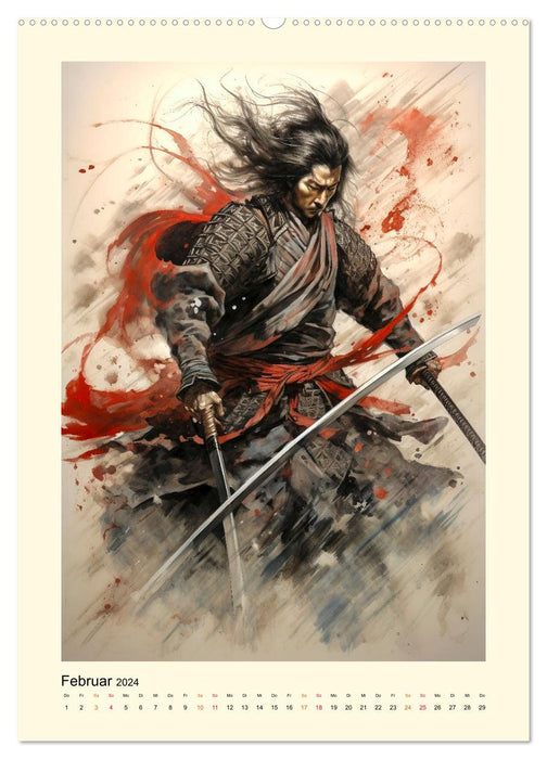 Samurai Helden (CALVENDO Premium Wandkalender 2024)