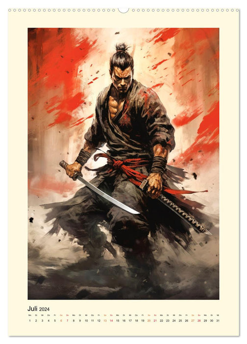 Samurai Helden (CALVENDO Premium Wandkalender 2024)