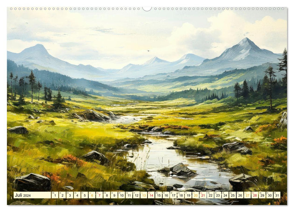 Eine Landschaft im Jahr (CALVENDO Premium Wandkalender 2024)