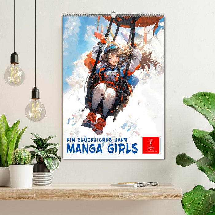 Manga Girls - ein glückliches Jahr (CALVENDO Wandkalender 2024)