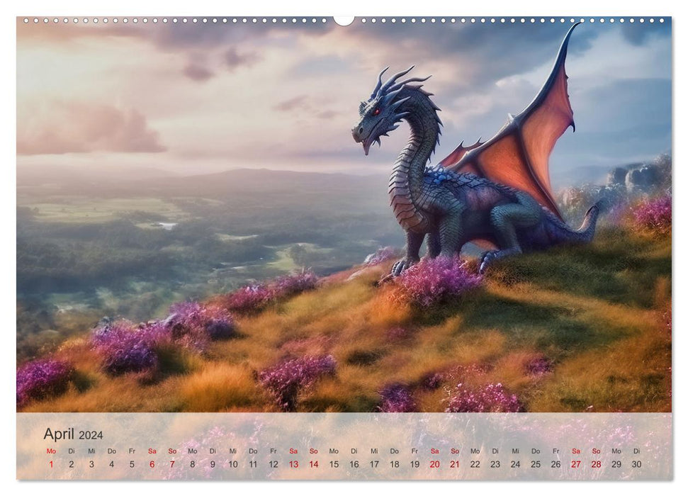Im Land der schönen Drachen (CALVENDO Wandkalender 2024)