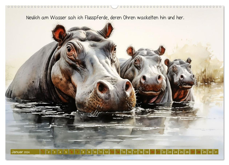 Neulich am Wasser (CALVENDO Premium Wandkalender 2024)