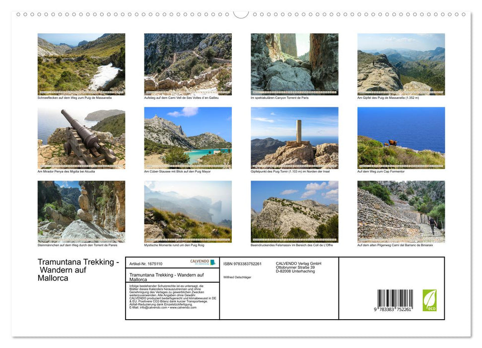 Tramuntana Trekking - Wandern auf Mallorca (CALVENDO Premium Wandkalender 2024)