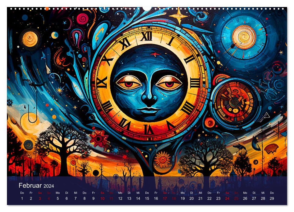 Visionäre Leinwand: Kreative Symbole für Träume und Visionen (CALVENDO Wandkalender 2024)