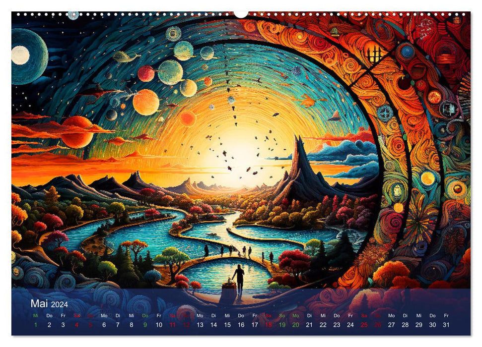 Visionäre Leinwand: Kreative Symbole für Träume und Visionen (CALVENDO Premium Wandkalender 2024)