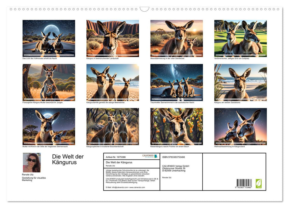 Die Welt der Kängurus (CALVENDO Wandkalender 2024)