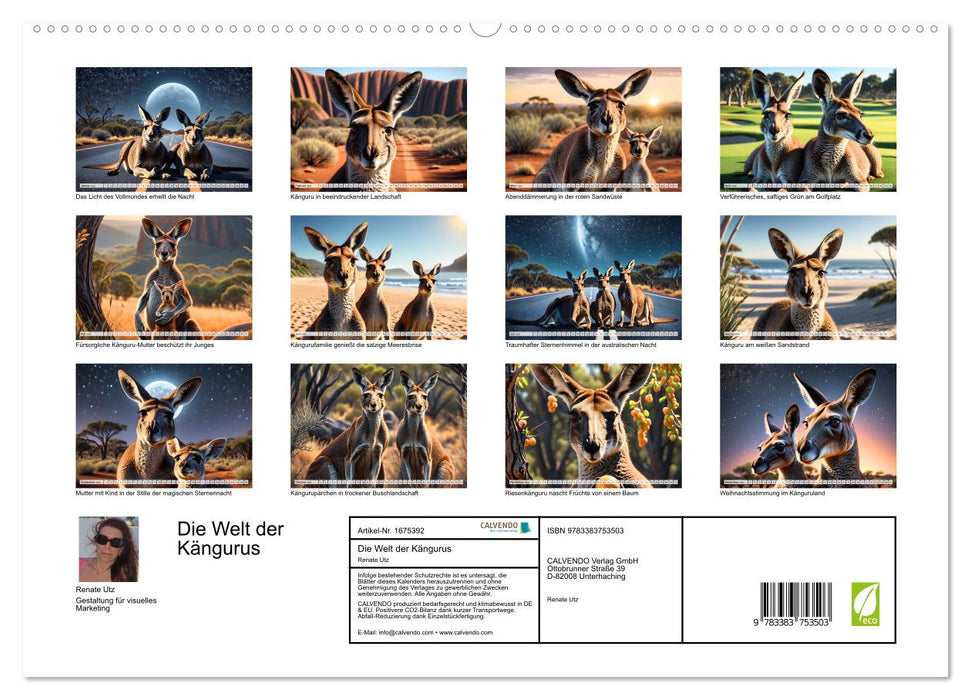 Die Welt der Kängurus (CALVENDO Premium Wandkalender 2024)