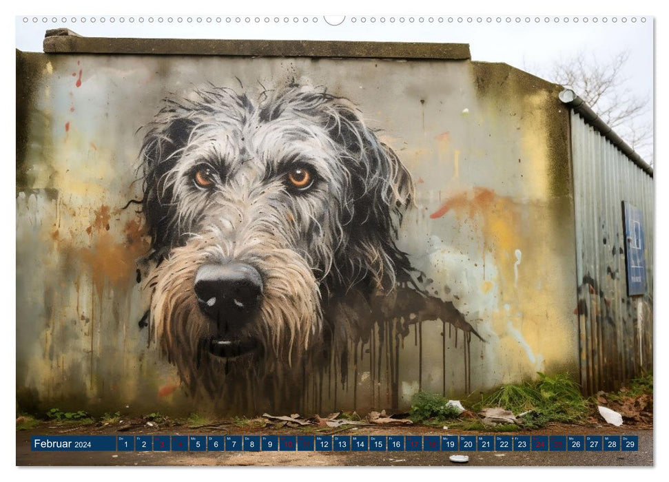 Graffiti Hunde (CALVENDO Premium Wandkalender 2024)