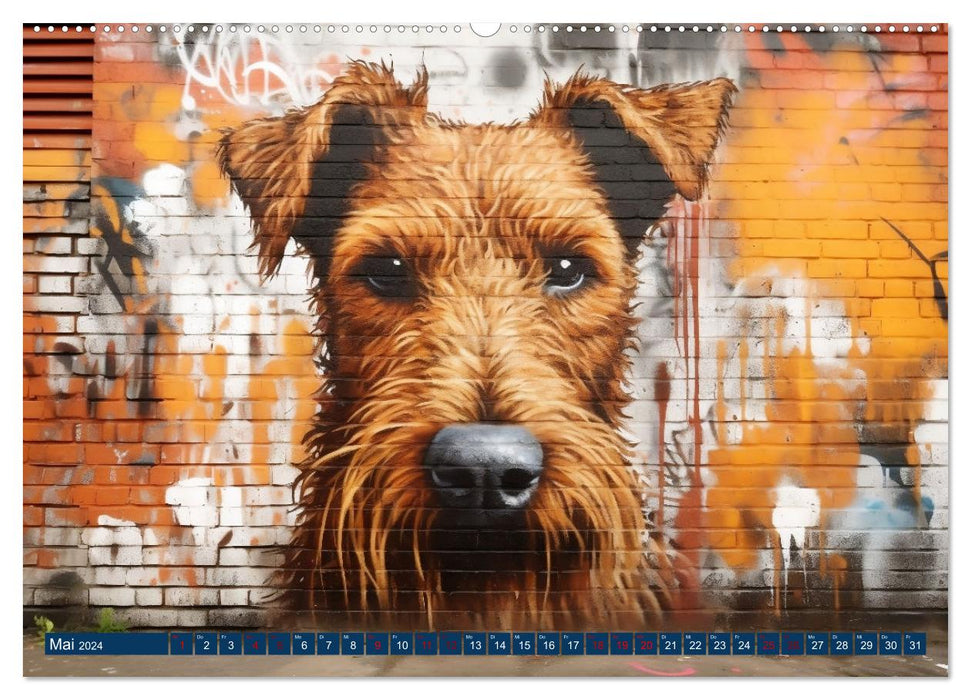 Graffiti Hunde (CALVENDO Premium Wandkalender 2024)