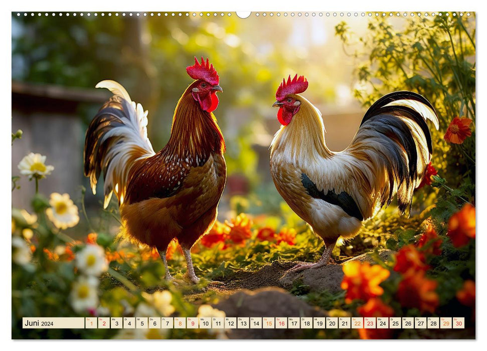 Viele Tiere auf dem Bauernhof (CALVENDO Premium Wandkalender 2024)