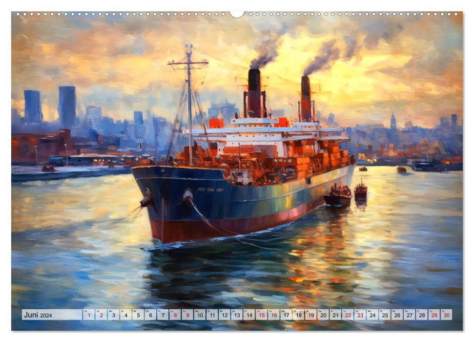 Hafenkante - Ein Leben mit und für den Hafen (CALVENDO Wandkalender 2024)