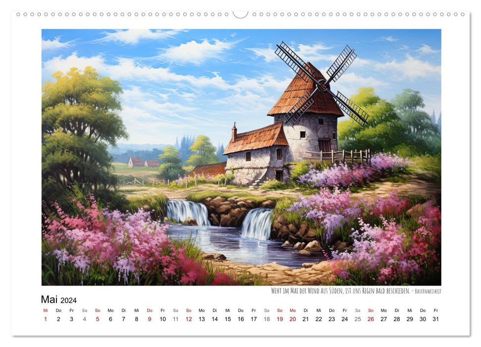 Windmühlenzauber (CALVENDO Premium Wandkalender 2024)