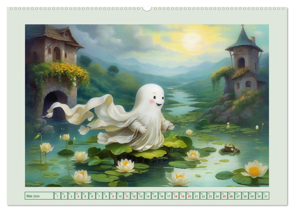 Korbinian, der kleine Geist (CALVENDO Premium Wandkalender 2024)