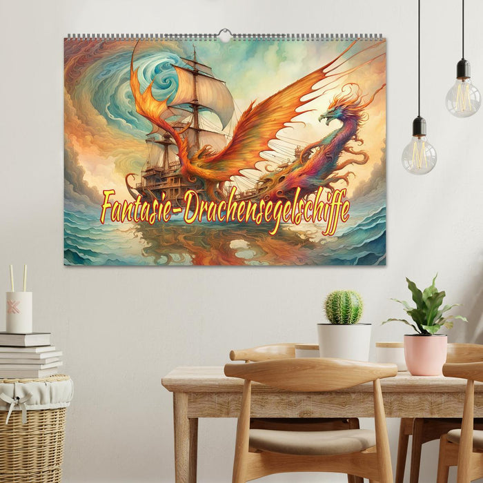Fantasie-Drachensegelschiffe (CALVENDO Wandkalender 2024)