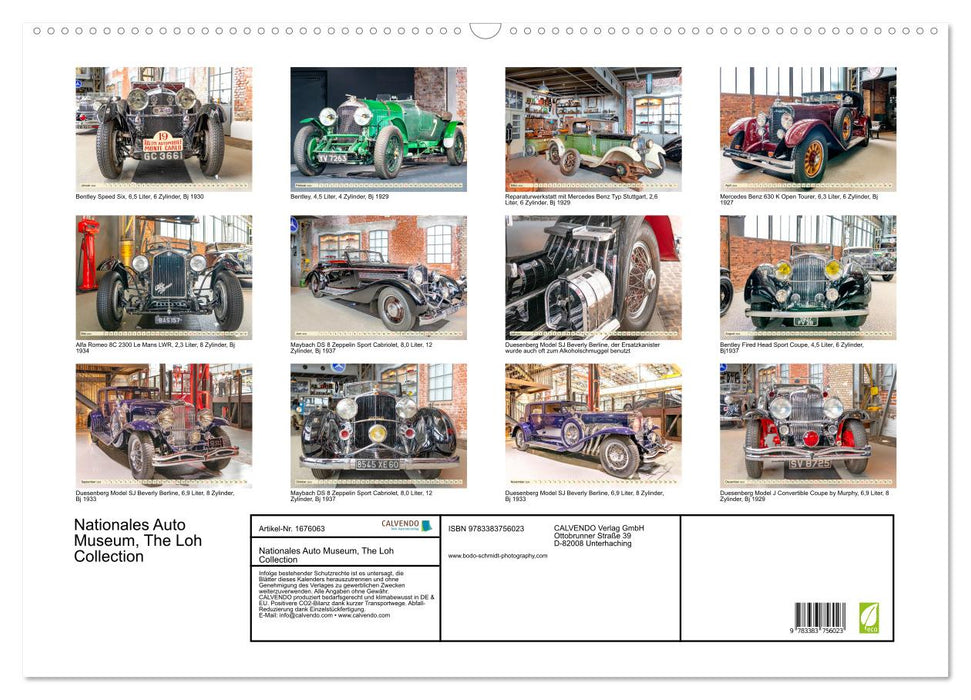 Nationales Auto Museum, The Loh Collection (CALVENDO Wandkalender 2024)