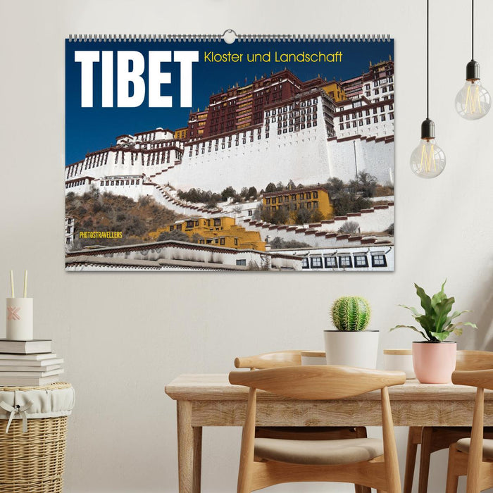 Tibet - Kloster und Landschaft (CALVENDO Wandkalender 2024)