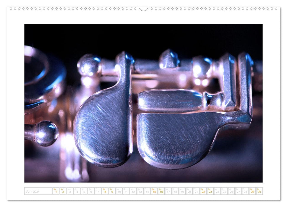 Die Querflöte, ein herrliches Instrument (CALVENDO Premium Wandkalender 2024)