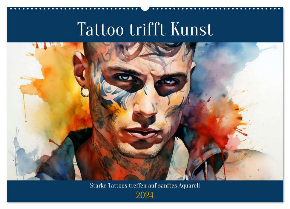 Tattoo trifft Kunst (CALVENDO Wandkalender 2024)