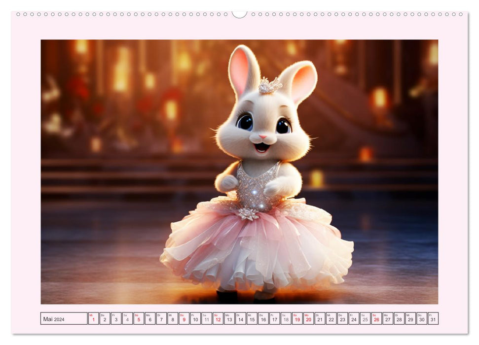Liebliche Kaninchen. Flauschige Hopsis haben Spaß (CALVENDO Premium Wandkalender 2024)