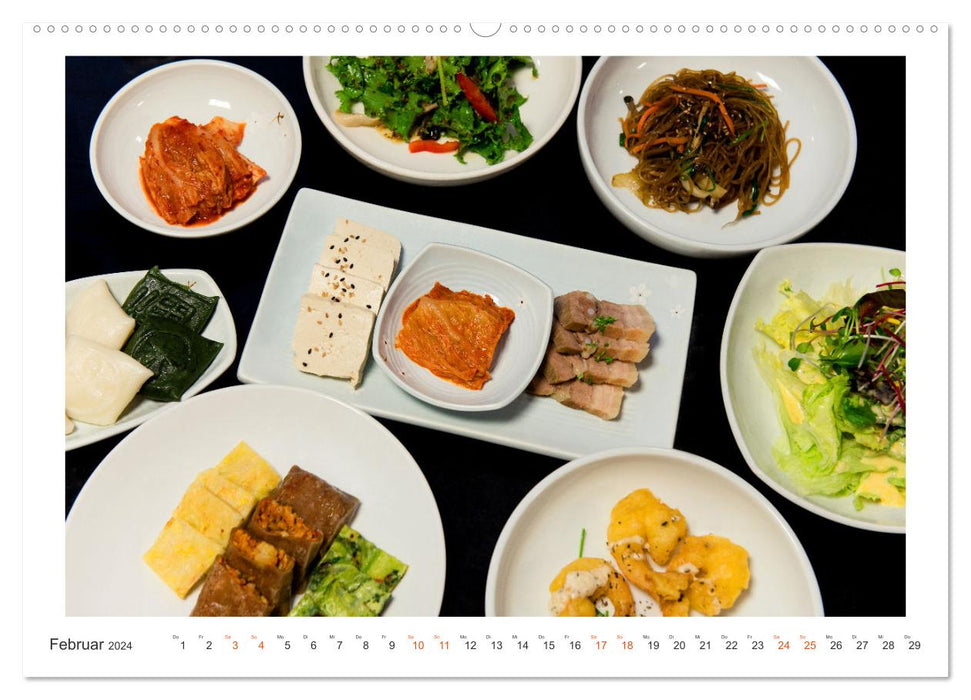 Voici à quoi ressemble la Corée du Sud : la cuisine coréenne créative (calendrier mural CALVENDO 2024) 