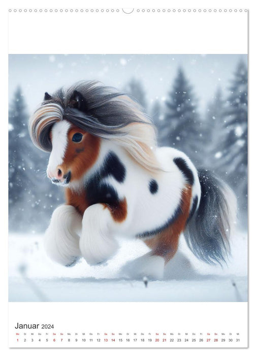 Gypsy Vanner Tinker - la beauté majestueuse des chevaux Tinker (calendrier mural CALVENDO 2024) 