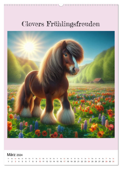 Tinker Ponys - Magische Momente, Gypsy Vanner für Mädchen (CALVENDO Premium Wandkalender 2024)