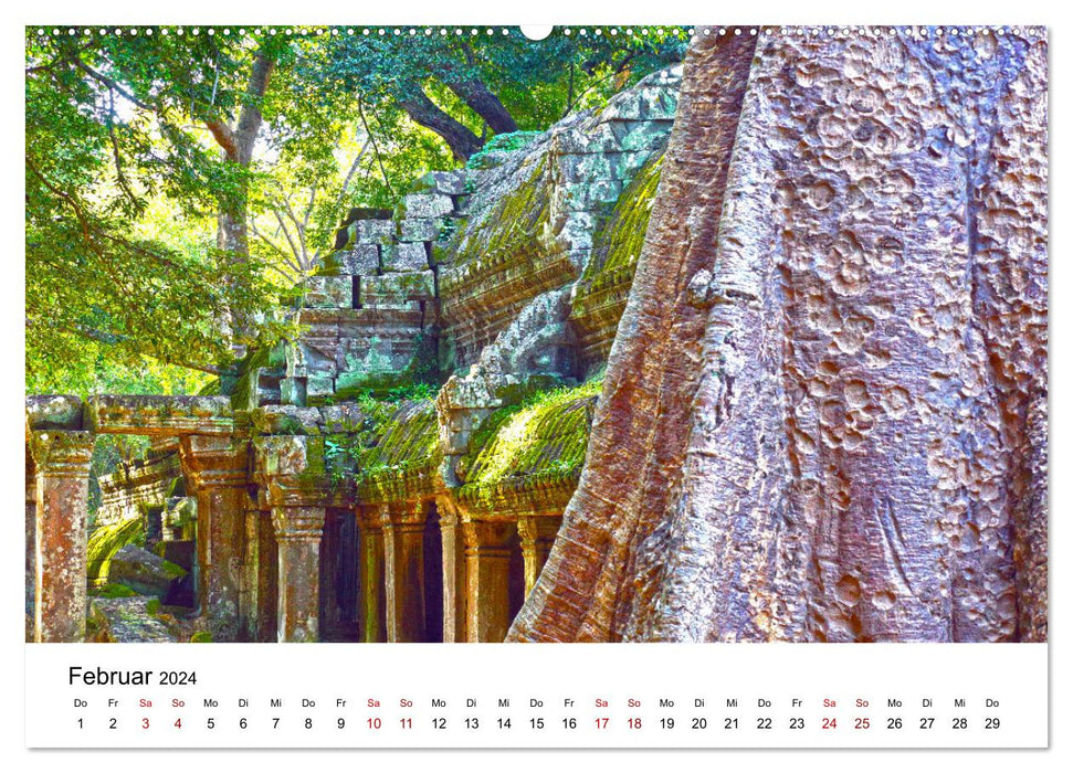 Pleins feux sur le Cambodge (Calendrier mural CALVENDO Premium 2024)