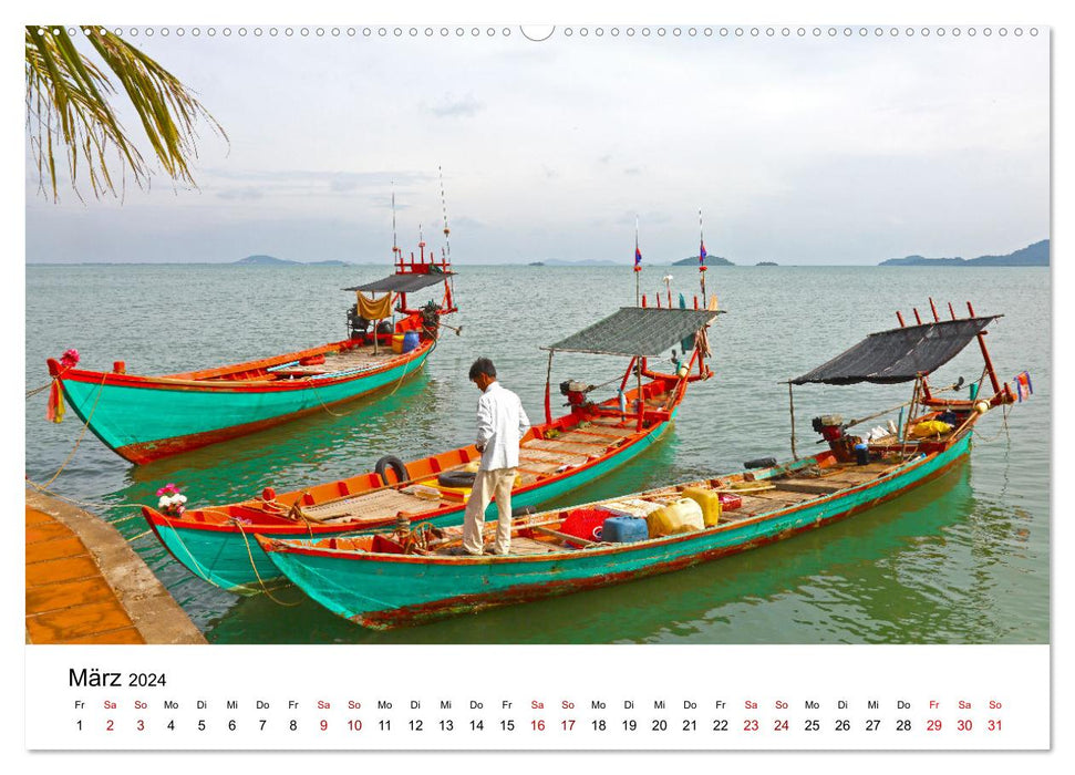 Pleins feux sur le Cambodge (Calendrier mural CALVENDO Premium 2024)