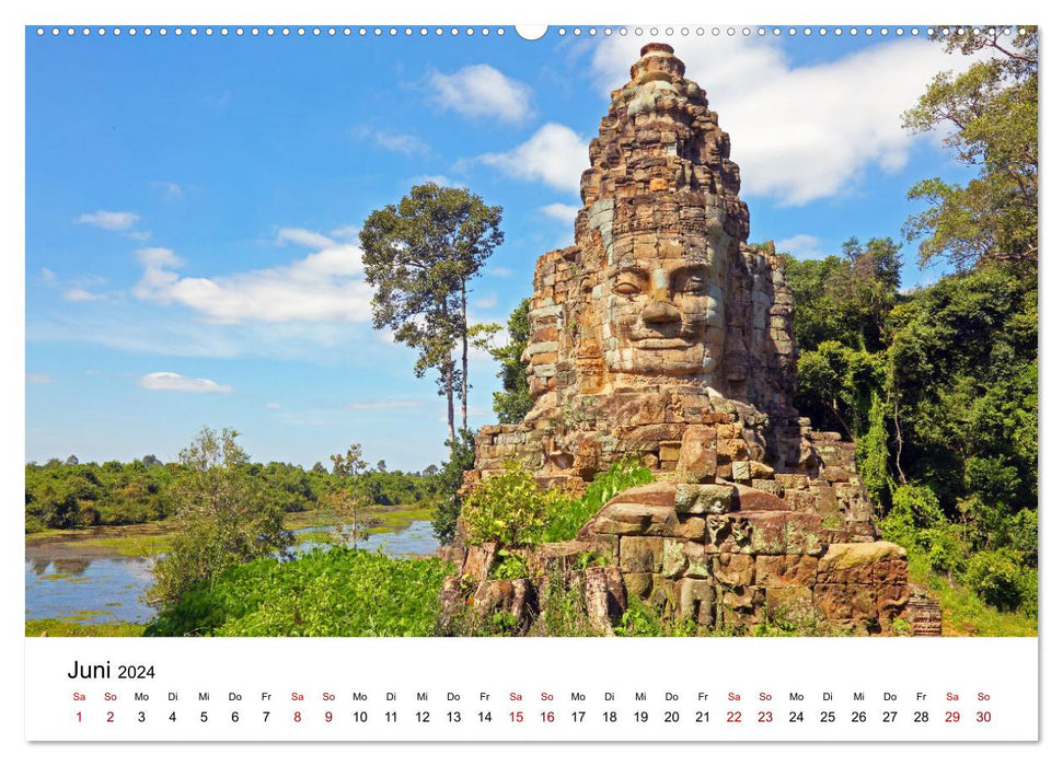 Pleins feux sur le Cambodge (Calendrier mural CALVENDO Premium 2024)