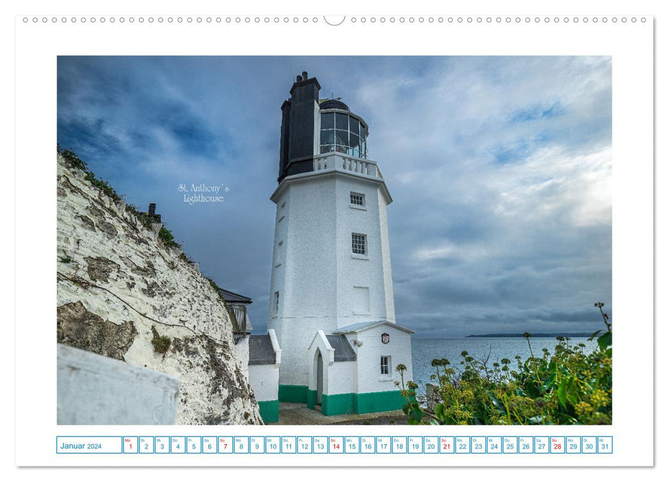 Leuchttürme entlang der britischen Küste (CALVENDO Wandkalender 2024)