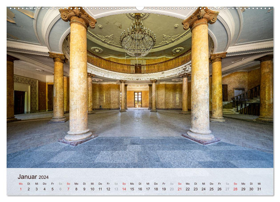 Lieux perdus - abandonnés et oubliés (Calvendo Premium Wall Calendar 2024) 