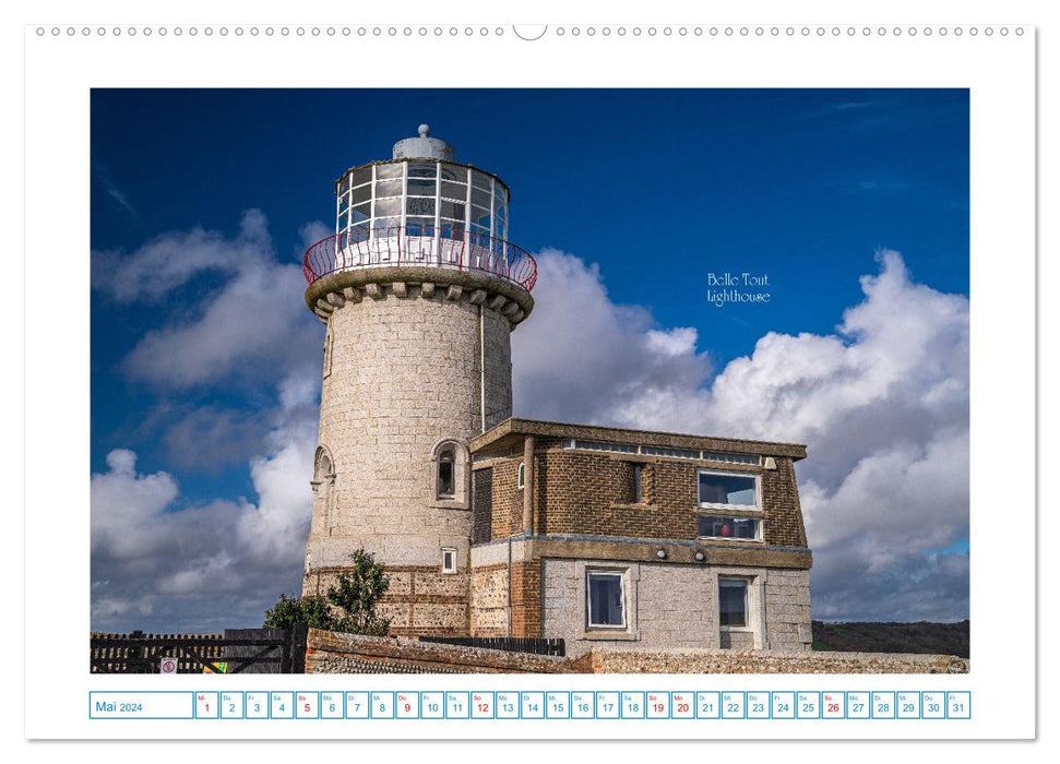 Leuchttürme entlang der britischen Küste (CALVENDO Premium Wandkalender 2024)