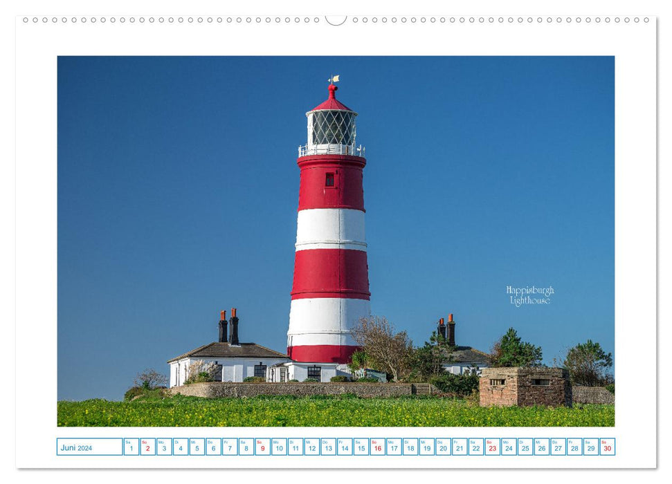 Leuchttürme entlang der britischen Küste (CALVENDO Premium Wandkalender 2024)