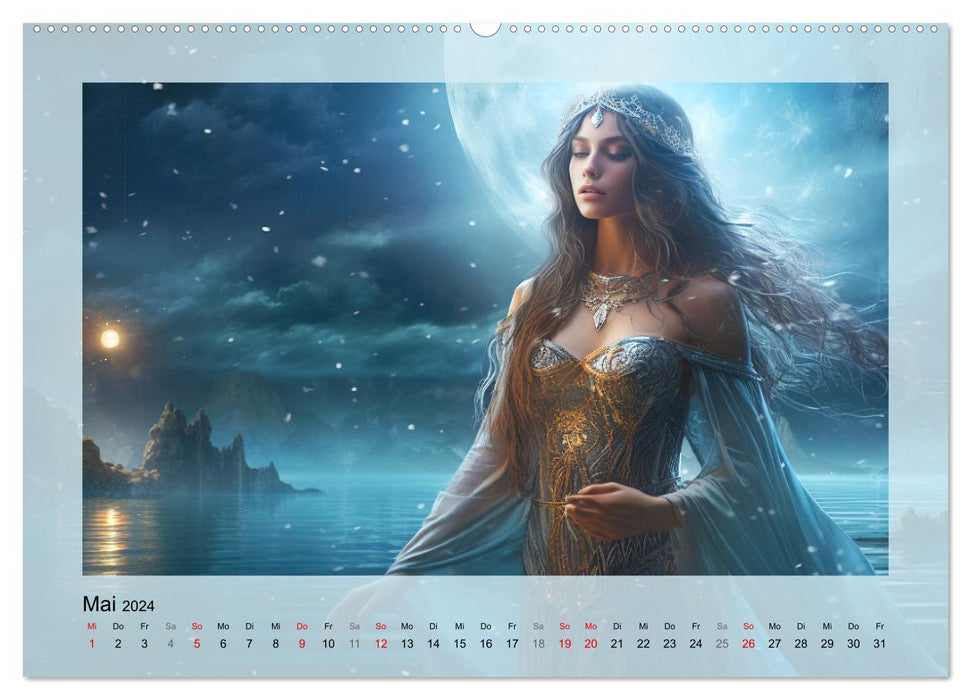 Avalons magische Frauen. Geheimnisvolle und Sagenumwobene Insel (CALVENDO Premium Wandkalender 2024)